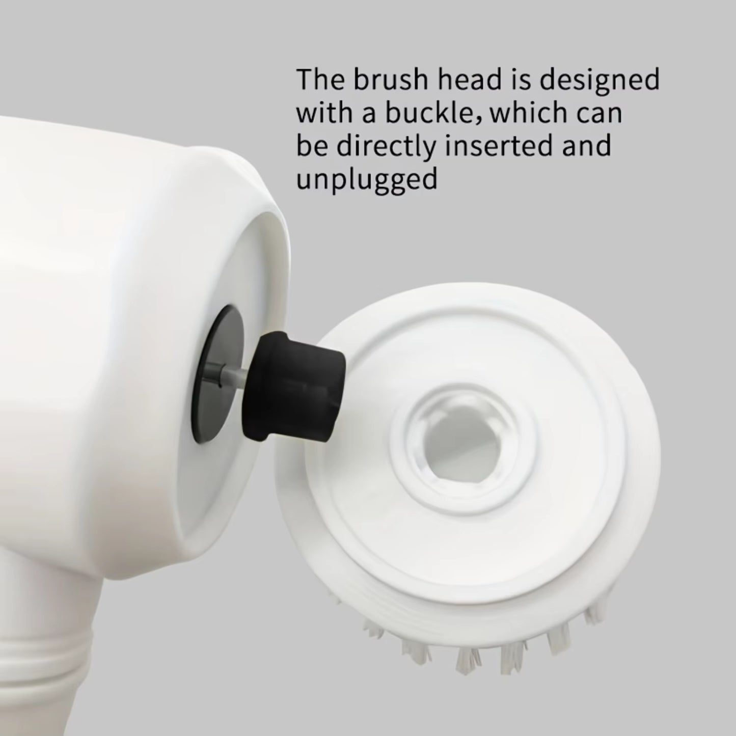 Powerful 1 Set Spin Scrubber with 5 Replaceable Brush Heads | Cordless and Rechargeable Handheld Kitchen and Shower Scrubber | I