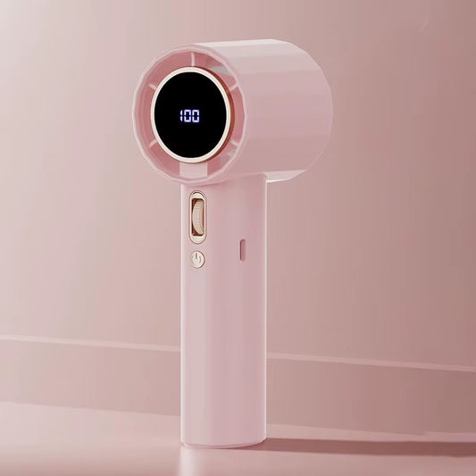 Mini Handheld Turbo Fan F08 with Led Display and 100 Gears Wind Speed Usb Charging Small Wind Cannon High Speed Fan 2025